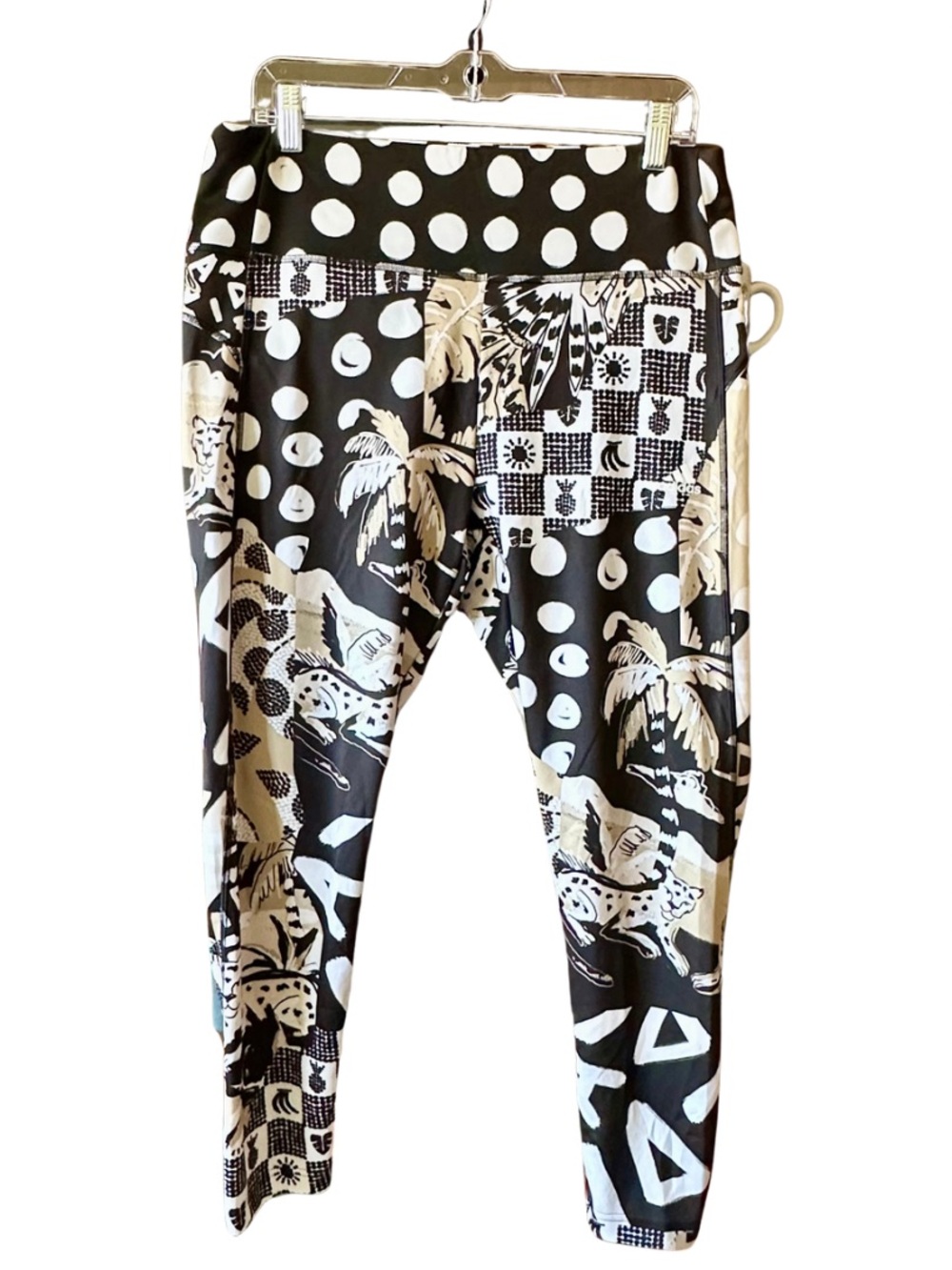 Adidas x Farm Rio | Black & White Patterned Leggings